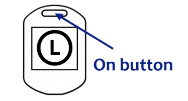 On button and indicator on the strap