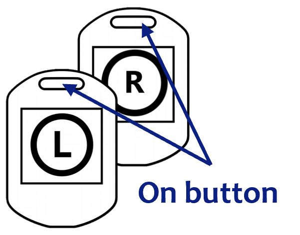 Left and Right sensors with their power buttons