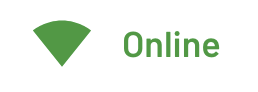 Online status shown in the app